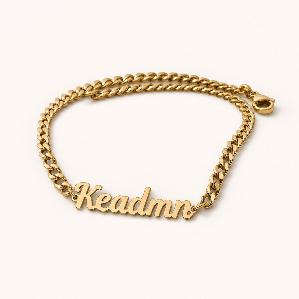 Custom Name Cuban Chain Anklet
