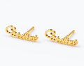 Custom Name Cursive Stud Earrings