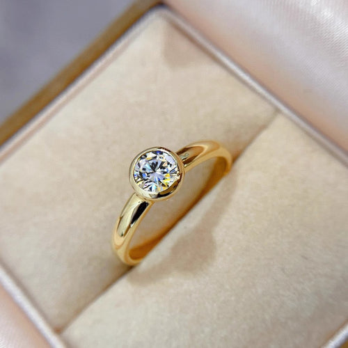18K Gold Plated Adjustable Open Ring - ring box macro