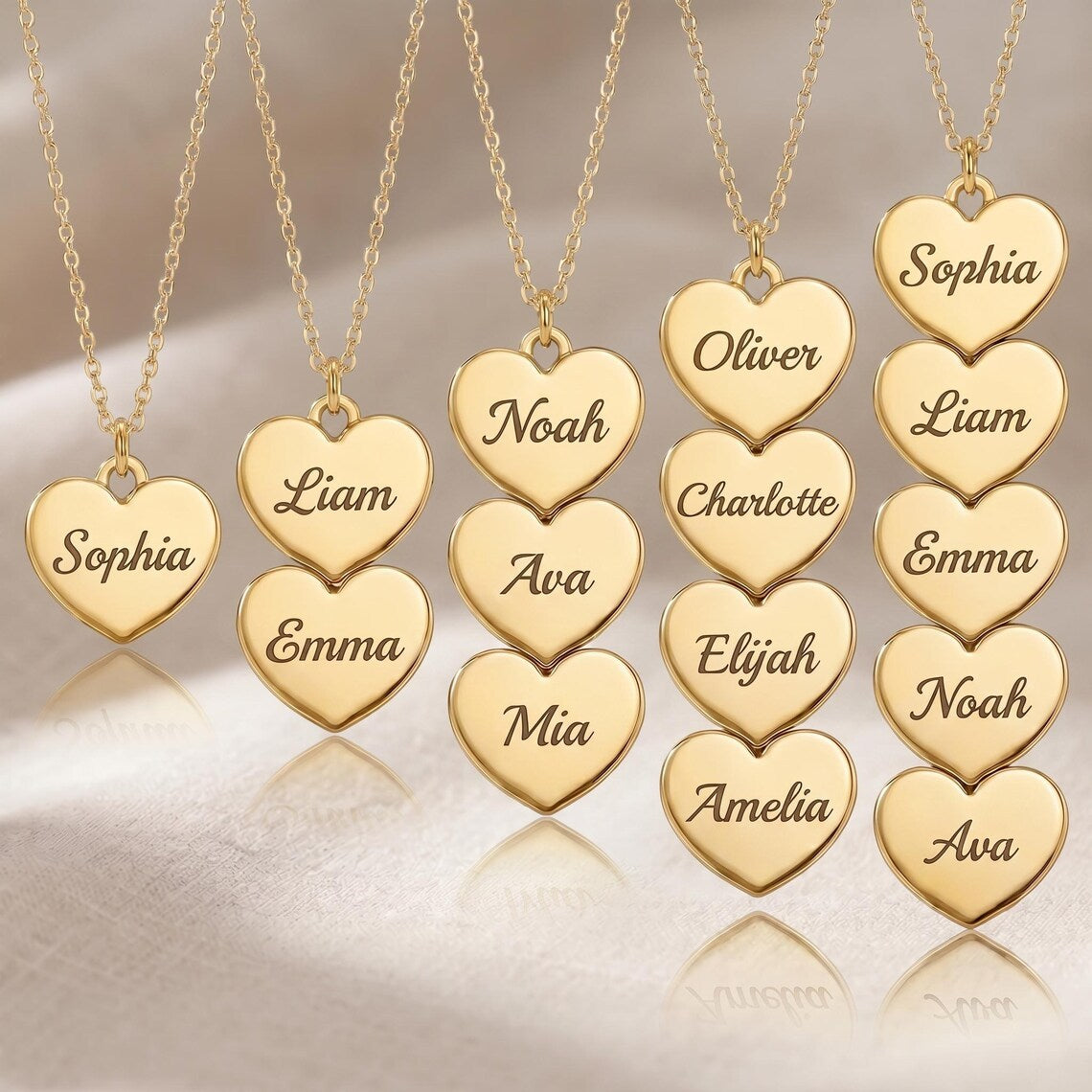 Personalized Family Name Necklace - three color options