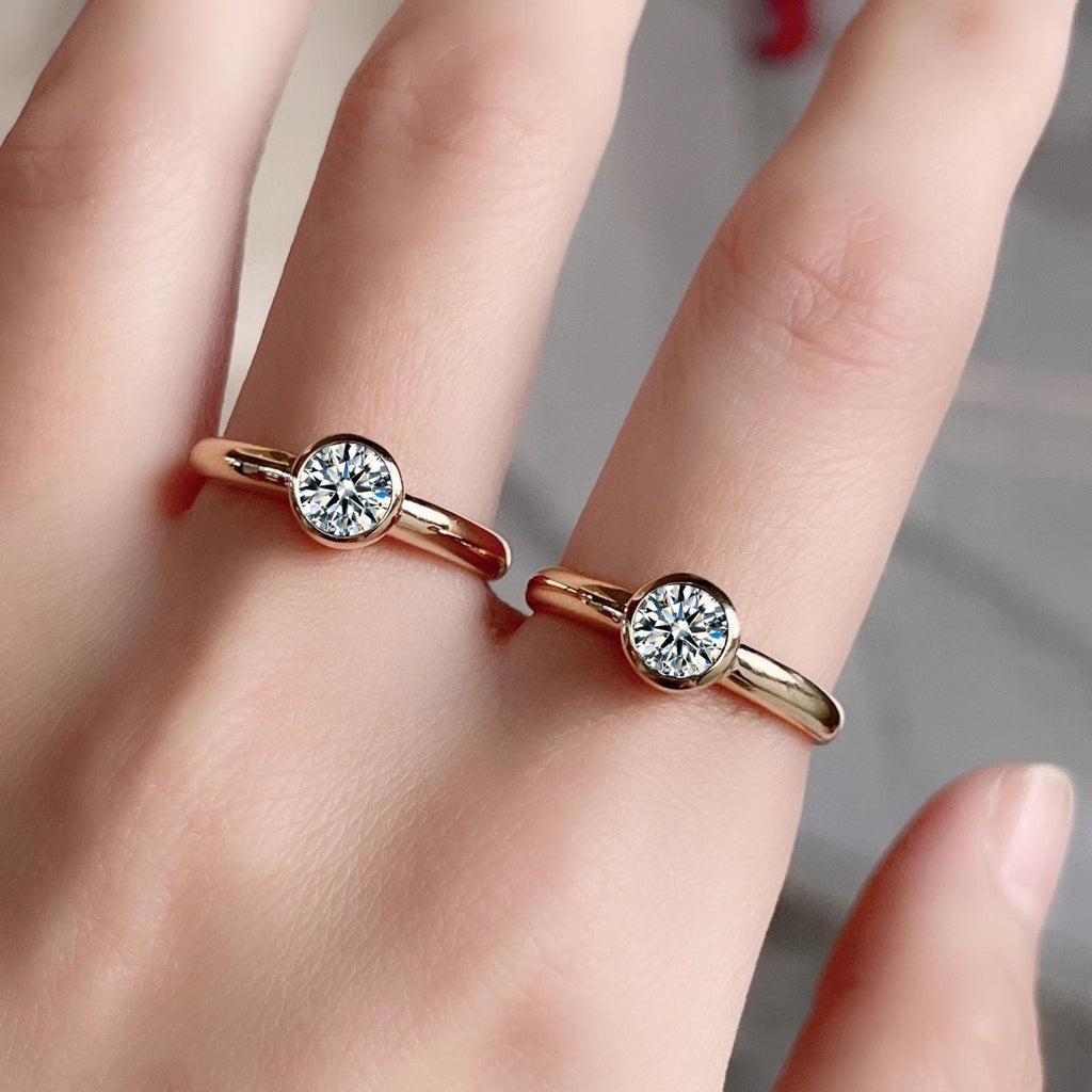 18K Gold Plated Adjustable Open Ring - on hand