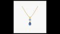 Personalized Birthstone Necklace, Teardrop 12 Months Stone