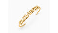 Custom Bubble Letter Name Cuff Bracelet