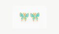 Enamel Butterfly Stud Earrings