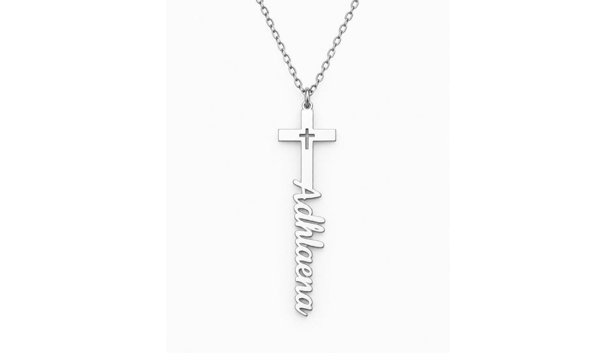 Custom Name Cross Pendant Necklace