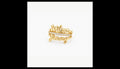 Personalized Double Name Ring, Minimalist CZ Two-Name Band