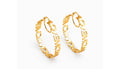 Custom Gold Hoop Earrings, Love Mom Name Earrings