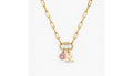 Custom Name Necklace with Initial Letter Pendant, Carabiner Clasp