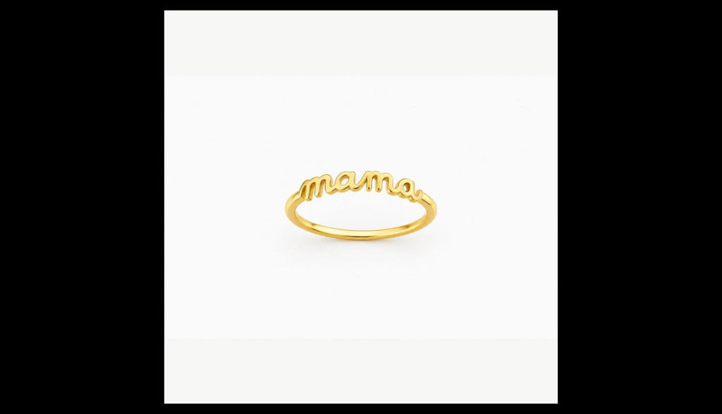 Mama Script Ring