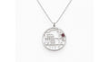 Custom Map Necklace, Personalized City Map with Birthstone