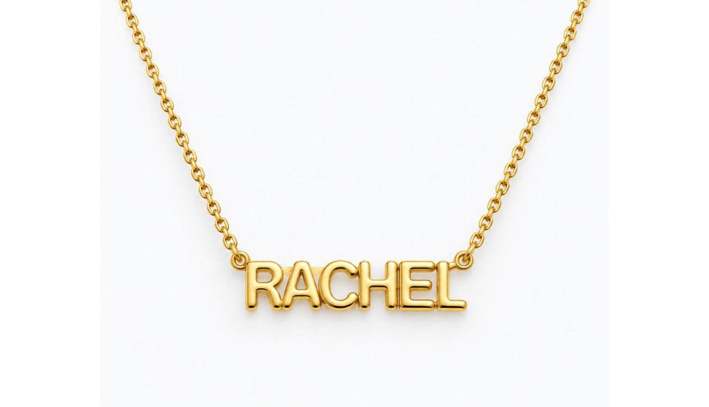 Custom 3D Bubble Letter Name Necklace
