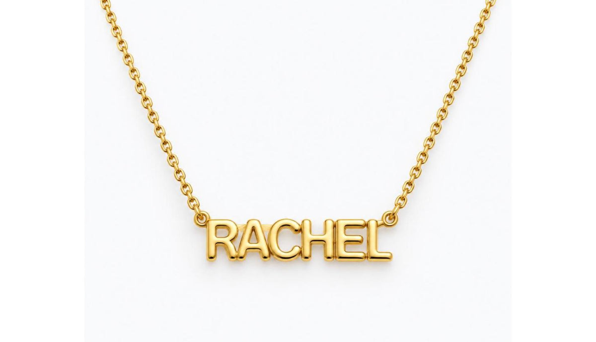 Custom 3D Bubble Letter Name Necklace