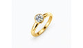18K Gold Plated Adjustable Open Ring with Cubic Zirconia