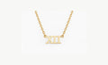 Custom Roman Numeral Necklace, Personalized Date Pendant