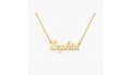 Custom Name Necklace, Script Letter Pendant