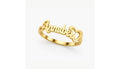 Custom Name Script Ring, 18K Gold Plated
