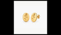 Vintage Rose Medallion Stud Earrings
