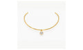 Waterproof Gold Teardrop Zircon Pendant Necklace